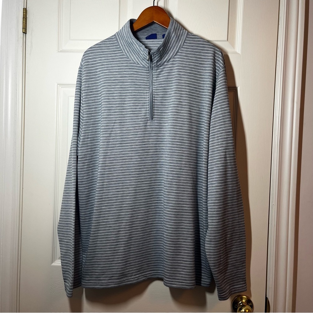 FootJoy Gray Striped Sweatshirt Augusta Country Club Embroidered Size XL